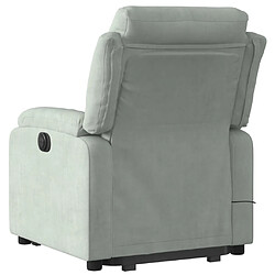 Avis vidaXL Fauteuil de massage inclinable Gris clair Velours