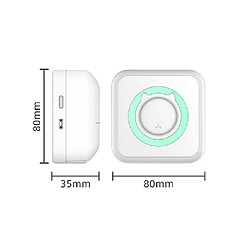 Avis Imprimante thermique de poche, liste de mémos d'étiquettes photo Bluetooth 200 dpi sans impression d'encre mini-imprimante portable sans fil(vert)