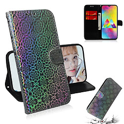 Wewoo Housse Coque Pour Galaxy M20 Couleur solide Coloré Boucle magnétique Fermeture horizontale Etui en cuir PU avec support & fentes cartes & Portefeuille & Lanière Argent