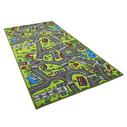 Universal Tapis éducatif pour enfants Transports Routes urbaines LED Tapis jouant pour bébés Tapis rampant Tapis pour enfants Tapis de développement antidérapant pour bébés(Vert)