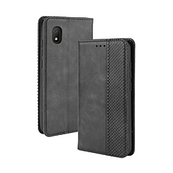 Etui en PU style vintage noir pour votre Alcatel 1B (2020)/1A (2020)