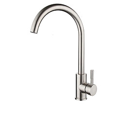 INF Mitigeur de cuisine en inox, robinet eau froide et chaude avec tuyau de 60 cm