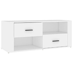 vidaXL Meuble TV Blanc 100x35x40 cm Bois d'ingénierie