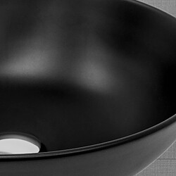 ML DESIGN MODERN LIVING Lavabo Ø 32x13,5 cm céramique noire ML-Design pas cher