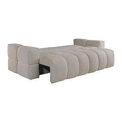 Acheter Vente-Unique Canapé 3 places convertible en tissu bouclette beige ISSORO II