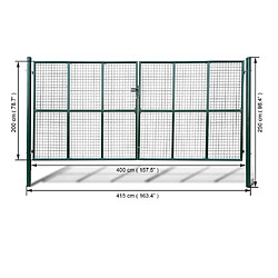 Avis vidaXL Portillon Maille 415 x 250 cm / 400 x 200 cm