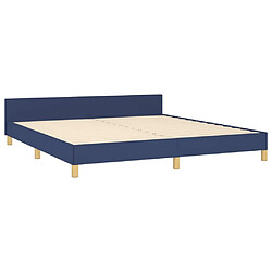 Maison Chic Lit adulte - Cadre Structure de lit avec tête de lit Contemporain Bleu 180 x 200 cm Tissu -MN50835 pas cher