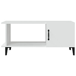 Avis Maison Chic Table basse,Table Console Table d'appoint, Table pour salon Blanc 90x50x40 cm Bois d'ingénierie -MN51609