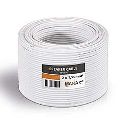 Avis Manax Câble de haut-parleur 2x 1,50mm CCA Box Câble/Câble audio