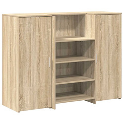 vidaXL Bureau réception chêne sonoma 135x50x103,5 cm bois d'ingénierie