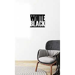 EPIKASA Décoration Murale en Métal White Black