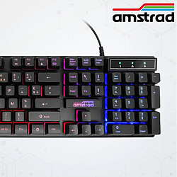 Avis Clavier Gamer Amstrad AMS KEY008 USB, Rétro-éclairage RGB, 12 raccourcis multimédia, 104 touches, AZERTY