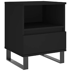 vidaXL Table de chevet Noir 40x35x50 cm Bois d’ingénierie