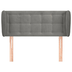 Avis Maison Chic Tête de lit scandinave avec oreilles,meuble de chambre Gris clair 83x23x78/88 cm Velours -MN79193