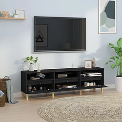 Avis Maison Chic Meuble TV scandinave - Banc TV pour salon noir 150x30x44,5 cm bois d'ingénierie -MN20048