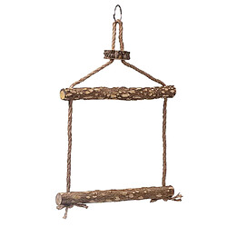 Pet En Bois Swing Perroquet Perruche Perruche Calopsitte Ara Cage À Mâcher Debout Hamac Suspendu Jouet