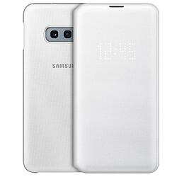 Housse Galaxy S10e LED View Cover Original Samsung + porte-carte - Blanc