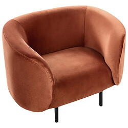 Beliani Fauteuil LOEN Velours Orange pas cher