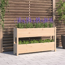 Maison Chic Jardinière,Bac à fleurs - pot de fleur 112x25x66 cm Bois massif de pin -GKD33749