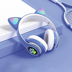 Yonis Casque Audio Bluetooth 5.0 Oreilles Chat RGB pas cher