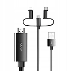 GUPBOO Câble adaptateur en 1 3 connecteurs vers HDMI 1080p 180cm,JL1086