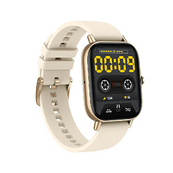 Chrono Montre connectée pour hommes femmes, écran HD de 1.78 pouces, moniteur de fréquence cardiaque ECG pour Android IOS-d'or