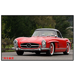 Avis Universal 1: 24 Argent 1954 Mercedes Benz 300 SL alliage voiture de course alliage voiture de luxe moulée sous pression modèle jouet collection cadeau |(Rouge)