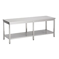 Table Inox Avec Etagère Basse Soudée - Gamme 700 - Combisteel