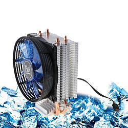 Acheter Universal Ventilateur à tube thermique en cuivre et système de refroidissement à lumière bleue, performance de dégagement du ventilateur(Bleu)