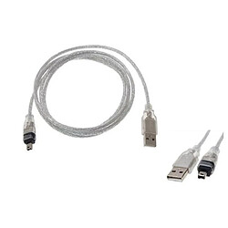 Kalea-Informatique Cordon USB Mâle vers FIREWIRE IEEE1394a MALE Longueur 1.2M - Fiche firewire type '4 points' Longueur 1.2M - Fiche firewire type '4 points'