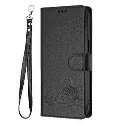 Étui Pour GANGXUN Xiaomi Mi 10 Lite Porte-fente Pour Carte, Portefeuille À Rabot Rfid Chat Noir