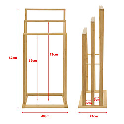 Avis Porte-Serviettes sur Pied Rana en Bambou 40 x 24 x 82 cm [en.casa]