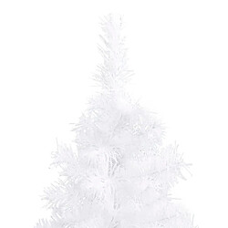 Avis vidaXL Arbre de Noël artificiel d'angle LED et boules Blanc 240 cm PVC