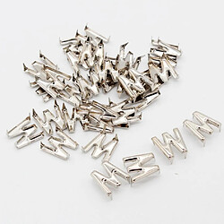 Acheter 30 pcs en alliage d'argent lettre alphabet bricolage griffe rivets pour accessoires de couture M