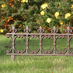 Avis Esschert Design Bordure de jardin en fonte Fleur de lys.