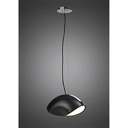 Luminaire Center Suspension Pasion 3 Ampoules E27, noir brillant/arylique blanc/chrome poli