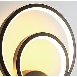 Acheter Stoex Applique Murale D'Intérieur À Led Lampe Murale Ronde Moderne Noire Pour Chambre Salon Couloir Café Blanc Chaud