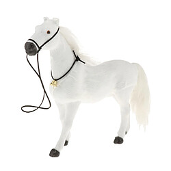 Modèle De Cheval Réaliste Modèle Animal Figurine Jouet Statue Ornement Blanc