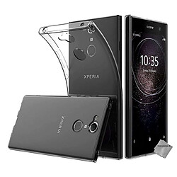 Htdmobiles Coque silicone gel fine pour Sony Xperia XA2 Plus + film ecran - TPU TRANSPARENT