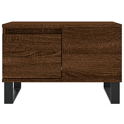 Maison Chic Table basse,Table Console Table d'appoint, Table pour salon chêne marron 55x55x36,5 cm bois d'ingénierie -MN79929 pas cher