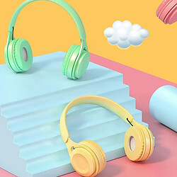 Casque antibruit stéréo 5.0 connexion automatique longue durée de vie de la batterie Portable sans fil noir vert rose blanc jaune