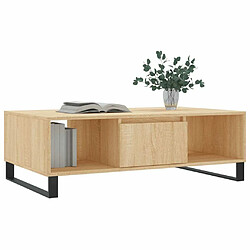 Avis Maison Chic Table basse,Table Console Table d'appoint, Table pour salon chêne sonoma 104x60x35 cm bois d'ingénierie -MN88514