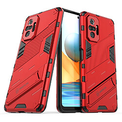 Coque en TPU Hybride antichoc avec béquille rouge pour votre Xiaomi Redmi Note 10 Pro Max/Redmi Note 10 Pro