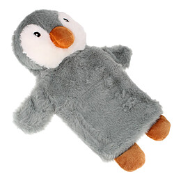 Avis ZEN Bouillotte déhoussable en peluche Pingouin 750ml Gris clair