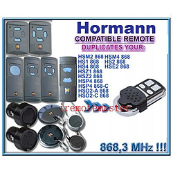 GUPBOO Télécommande Universelle de Rechange Compatible télécommande Hormann HSM4 868mhz 4 canaux