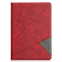 Etui en PU motif géométrique avec support rouge pour votre Apple iPad 10.2 (2019)/Air 10.5 pouces (2019)/Pro 10.5 pouces (2017)