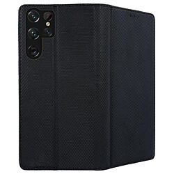 Acheter Htdmobiles Housse pour Samsung Galaxy S23 Ultra 5G - etui coque pochette portefeuille + verre trempe - NOIR MAGNET