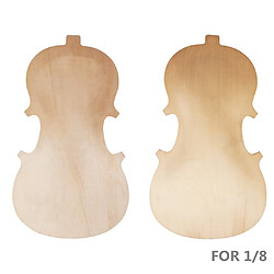 Avis 2 pièces de violon avant plaque arrière Solidwood violon non fini DIY pièces 1-8