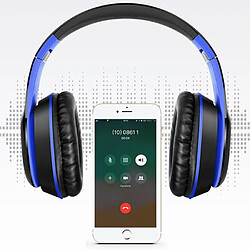 Avis Tech Discount TD® Casque Bluetooth pliable sans fil L'appel Bluetooth 5.0 prend en charge les lecteurs de cartes MP3, FM et TF (bleu