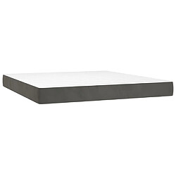 Maison Chic Matelas de lit à ressorts ensachés, Matelas doux Gris foncé 160x200x20 cm -GKD58658